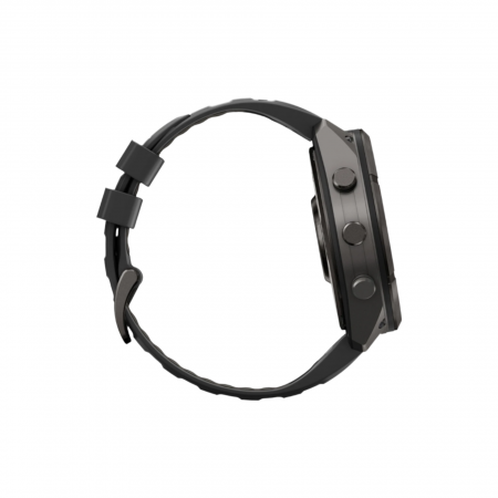 Часы Garmin Fenix 9 Pro - 47mm, inReach, Carbon Gray DLC Titanium with Black/Pebble Gray Silicone Band (010-04336-10)