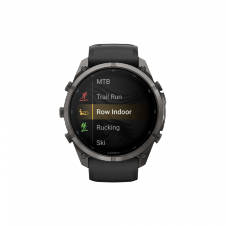 Часы Garmin Fenix 9 Pro - 47mm, inReach, Carbon Gray DLC Titanium with Black/Pebble Gray Silicone Band (010-04336-10)