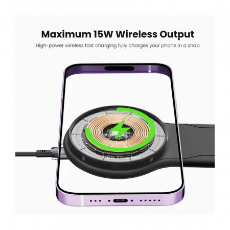Магнитный держатель с функцией зарядки Vyvylabs 15W (VJWM01-BK)