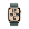 Apple Watch SE 2024 40mm Aluminium корпус ремешок Sport Loop, Lake Green