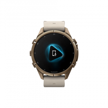 Часы Garmin Fenix 9 Pro - 43mm, inReach, Autumn Gold Titanium with Bone Leather Band (010-04335-40)