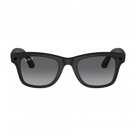 Умные очки Ray-Ban Meta Wayfarer. Матовый черный / Прозрачный серый. Поляризационный градиент.