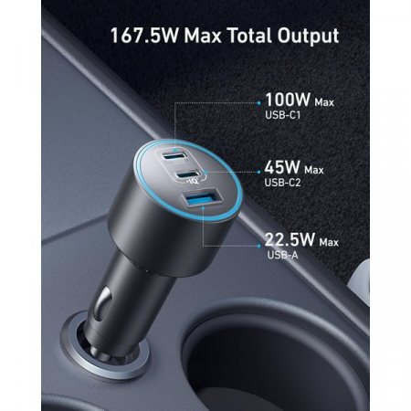 Автомобильное зарядное устройство Anker A2737 Nano
