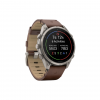 Часы Garmin Fenix 9 PRO INREACH, 47 мм, AMOLED, Sapphire Titanium with Walnut Leather Band (010-04336-40)