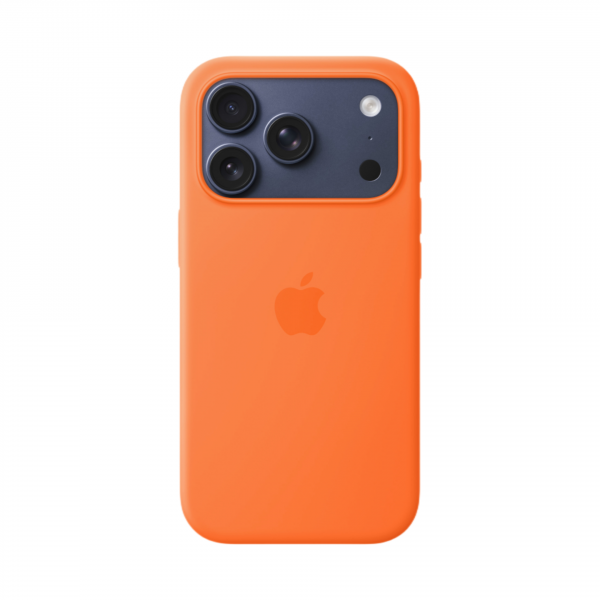 Чехол Apple Silicone Case Orange для iPhone 17 с MagSafe