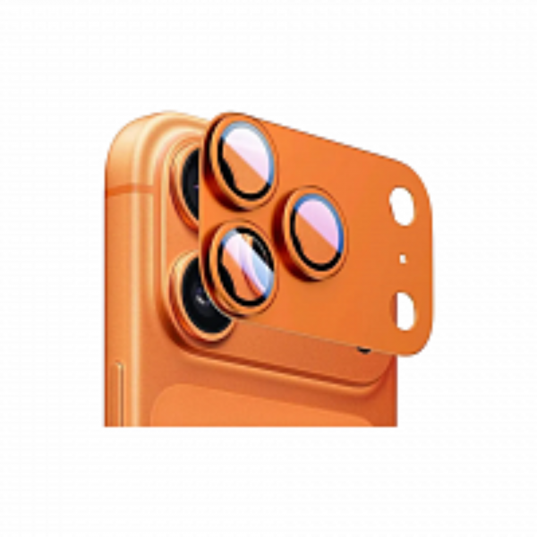 Индивидуальные защитные линзы с накладкой для iPhone 17 Pro Cosmic Orange