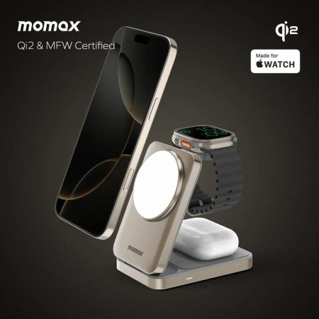 Беспроводная док-станция Momax Q.Mag Trio 3 в 1 (UD36L)
