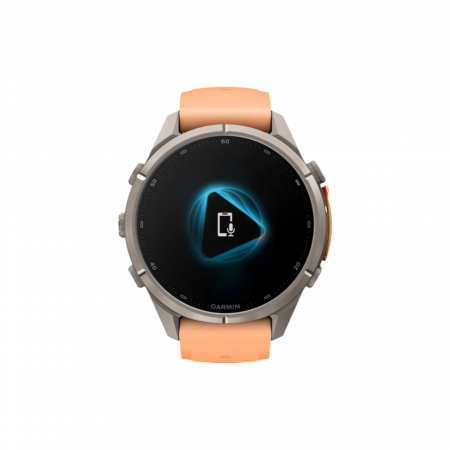 Часы Garmin Fenix 9 Pro - 43mm, No inReach, Titanium with Shell Pink/Autumn Orange Silicone Band (010-04335-06)