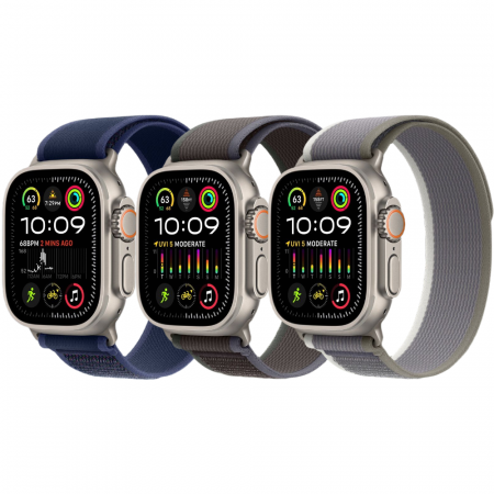 Apple Watch Ultra 2 (2024) GPS + Cellular 49mm, Natural Titanium Case, Trail Loop