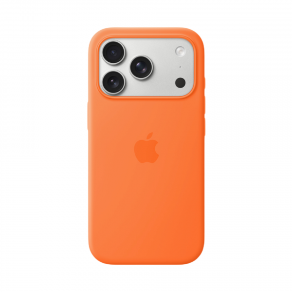 Чехол Apple Silicone Case Orange для iPhone 17 с MagSafe