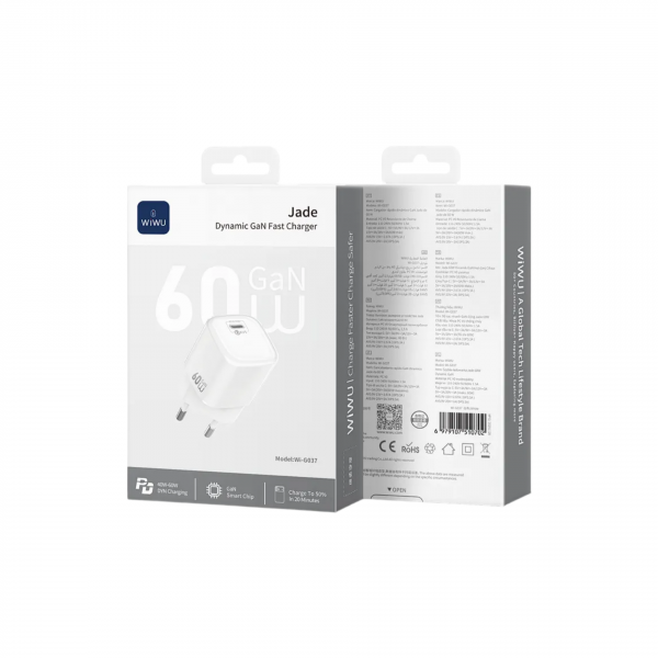 Ультракомпактное сетевое зарядное устройство Wiwu 60W Wi-G037