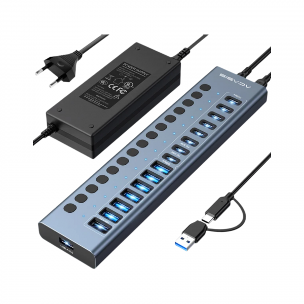 USB - хаб Acasis HB16Max (8USB-A + 8USB-C)