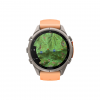 Часы Garmin Fenix 9 Pro - 43mm, inReach, Titanium with Shell Pink/Autumn Orange Silicone Band (010-04335-00)