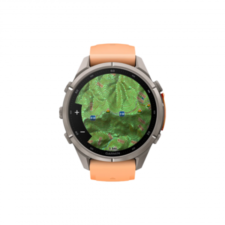 Часы Garmin Fenix 9 Pro - 43mm, inReach, Titanium with Shell Pink/Autumn Orange Silicone Band (010-04335-00)